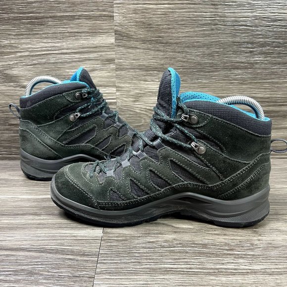 Lowa Levante GTX Qc Mid Black & Blue Hiking Boots Women's Shoes Size 7 - Picture 5 of 8